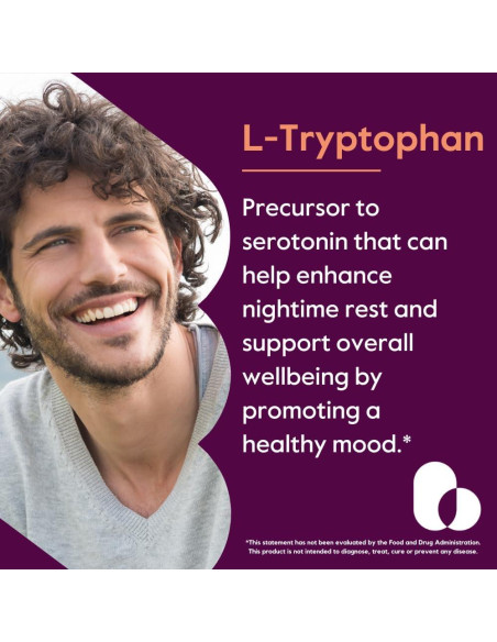 Suplemento L-Triptófano 500mg Bestvite - 240 Cápsulas Veganas