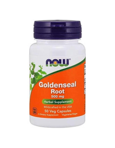 Suplemento Raíz de Sello de Oro Now Foods 500mg 50 Cápsulas