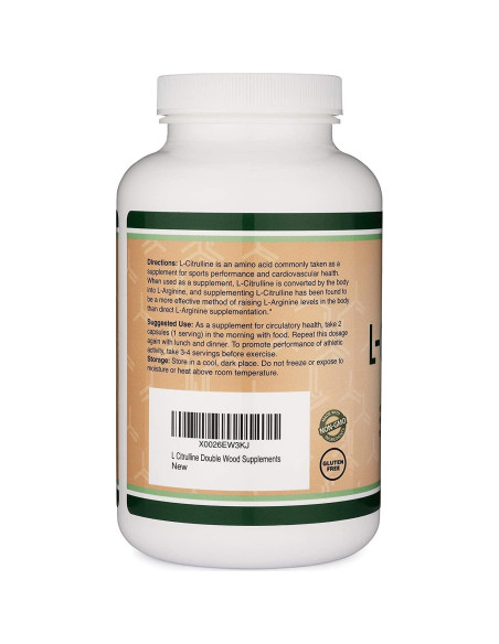 Cápsulas de L-Citrulina 1200mg Double Wood 210 unidades