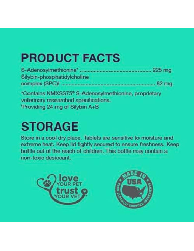 Suplemento Hepático para Perros Nutramax Denamarin 30 Tabletas