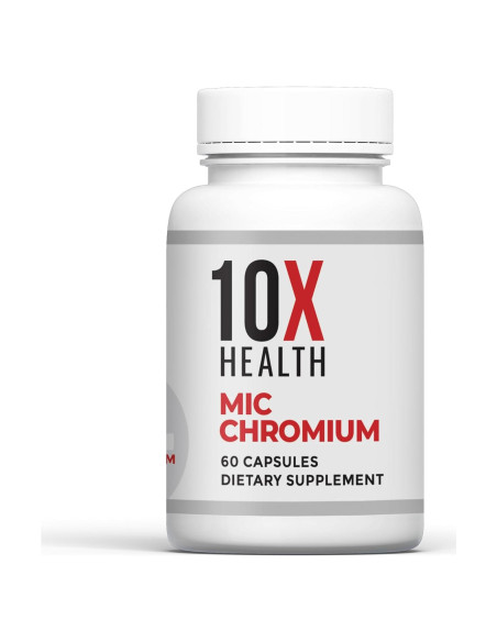 Suplemento de Cromo MIC 10X Health - 60 Cápsulas - Colina e Inositol
