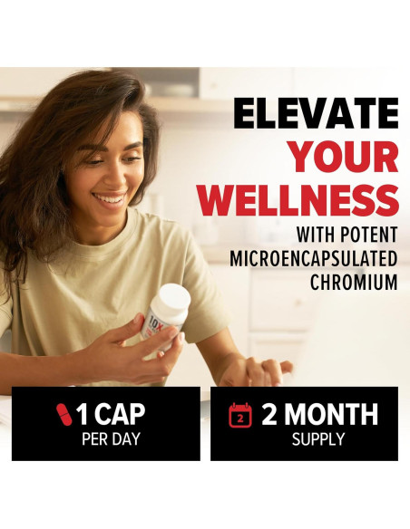 Suplemento de Cromo MIC 10X Health - 60 Cápsulas - Colina e Inositol