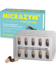 Suplemento Enzimas Digestivas AVVA Micrazym 10,000 USP - 50 Cápsulas 2