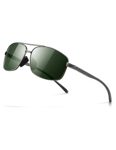 Gafas de sol polarizadas SUNGAIT marco Gunmetal lente verde