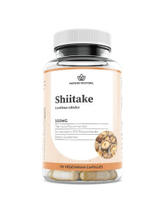 Suplemento Shiitake Nature Restore 90 Cápsulas 500mg 30% Polisacáridos