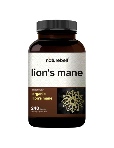 Suplemento de Hongos Melena de León NatureBell 240 Cápsulas