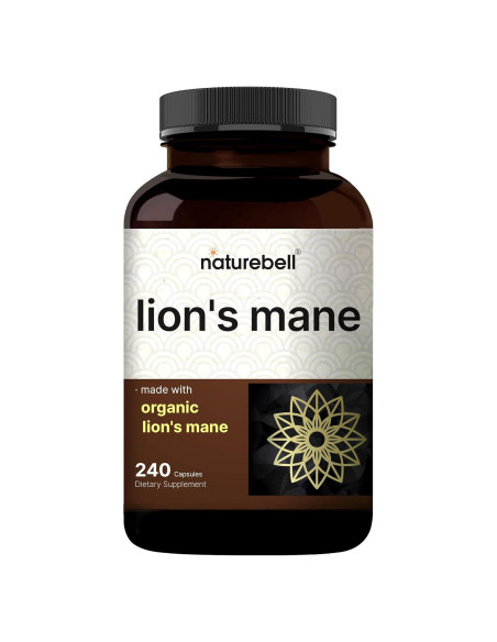 Suplemento de Hongos Melena de León NatureBell 240 Cápsulas