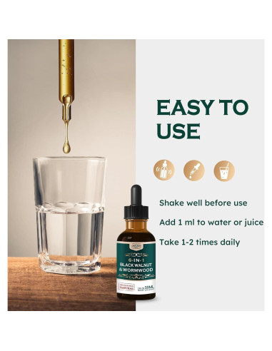 Extracto líquido de Nuez Negra y Ajenjo Orgánico 59 ml - Suplemento Digestivo