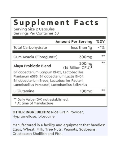 Suplemento Probiotico Alaya Naturals 60 Cápsulas 14 Mil Millones CFU