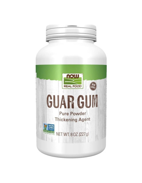 Polvo de Goma Guar NOW Foods 226.8g Espesante Natural Sin Gluten