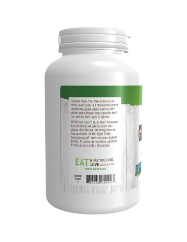 Polvo de Goma Guar NOW Foods 226.8g Espesante Natural Sin Gluten