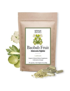 Cápsulas de Fruta de Baobab Siyah Organics 60 Unidades