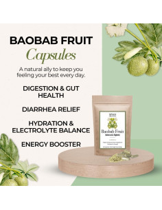 Cápsulas de Fruta de Baobab Siyah Organics 60 Unidades 2
