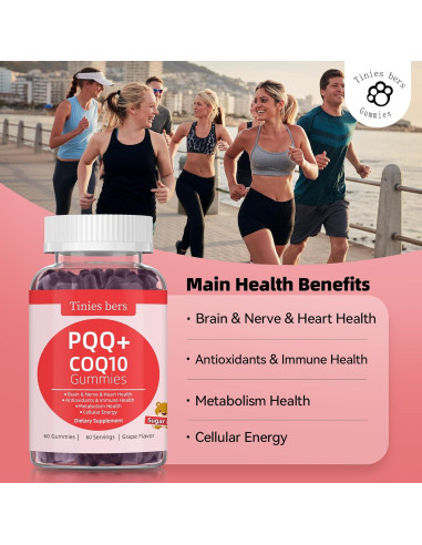 Gominolas PQQ 40mg y CoQ10 100mg Tinies bers 60 Unidades