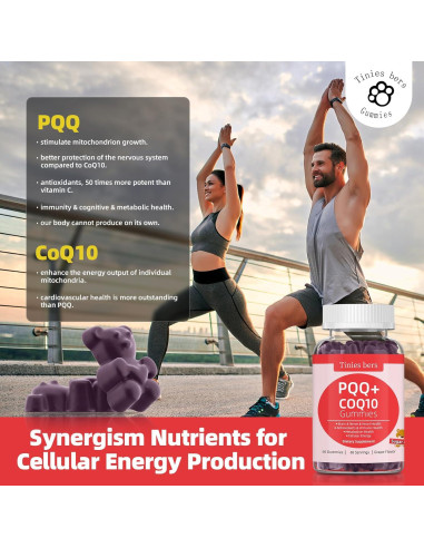 Gominolas PQQ 40mg y CoQ10 100mg Tinies bers 60 Unidades