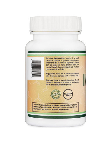 Cápsulas de Inositol 1000mg Double Wood - Salud Mujeres 60 Unidades