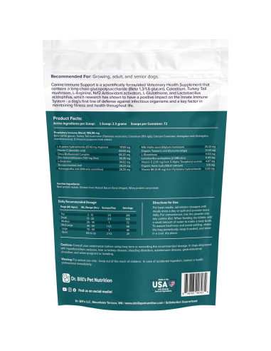 Suplemento Inmunológico Dr. Bill para Perros 180g - Calostro, Zinc