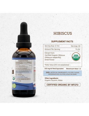 Extracto Líquido de Hibisco Orgánico 59.15 ml - Secretos de la Tribu