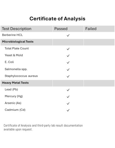 Suplemento Liposomal de Berberina UpNourish 1000mg - 90 Cápsulas Veganas