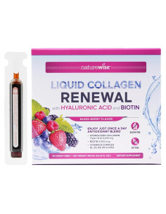 Colágeno Líquido NatureWise 4000mg - Frutos Rojos 30 Tubos