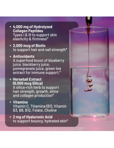 Colágeno Líquido NatureWise 4000mg - Frutos Rojos 30 Tubos 2