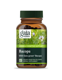 Suplemento Herbal Gaia Herbs Bacopa 60 Cápsulas Veganas