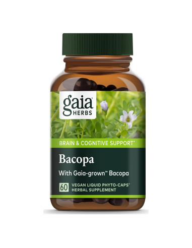 Suplemento Herbal Gaia Herbs Bacopa 60 Cápsulas Veganas