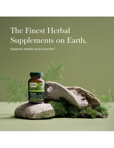 Suplemento Herbal Gaia Herbs Bacopa 60 Cápsulas Veganas