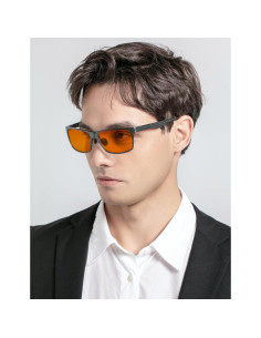 Gafas de Luz Azul ANYLUV Plata Fibra de Carbono Ligeras 2