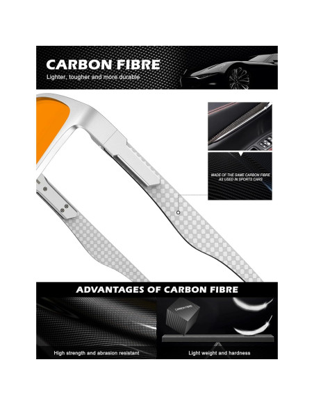 Gafas de Luz Azul ANYLUV Plata Fibra de Carbono Ligeras Gafas de Luz Azul ANYLUV Plata Fibra de Carbono Ligeras