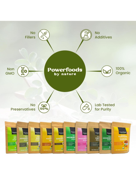 Semillas de Hinojo Orgánicas Powerfoods 0.45 kg - Sin Aditivos