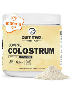 Polvo de Calostro Bovino Zammex 4000mg - Suplemento Orgánico