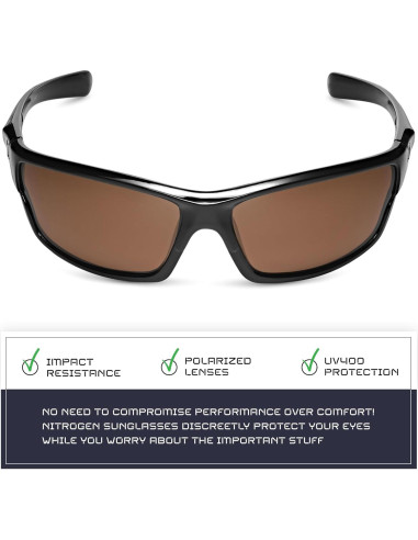 Gafas de sol deportivas Nitrogen polarizadas UV400 unisex