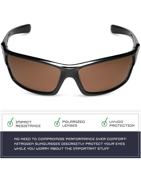 Gafas de sol deportivas Nitrogen polarizadas UV400 unisex Gafas de sol deportivas Nitrogen polarizadas UV400 unisex