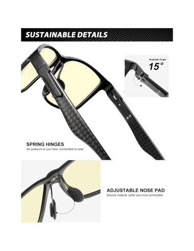 Gafas de Luz Azul ANYLUV para Hombres - Protección Ocular