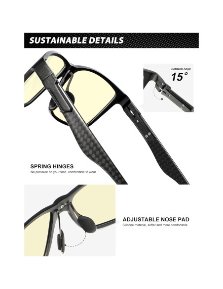 Gafas de Luz Azul ANYLUV para Hombres - Protección Ocular Gafas de Luz Azul ANYLUV para Hombres - Protección Ocular