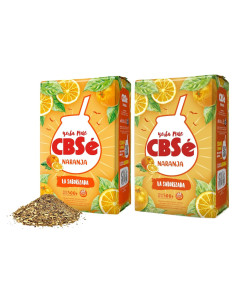 Yerba Mate CBSé Sabor Naranja - 2 Paquetes de 500 g