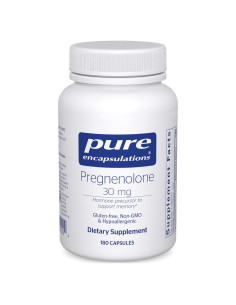 Suplemento Hormonal Pregnenolona 30 mg Pure Encapsulations - 180 Cápsulas Veganas