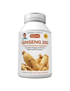 Ginseng 200mg Andrew Lessman - 60 Cápsulas Suaves - Adaptógeno