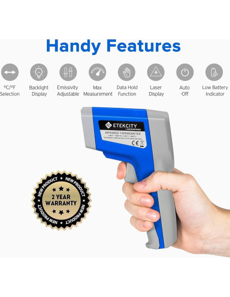 Termómetro Infrarrojo Etekcity Lasergrip 1022 -50C a 550C