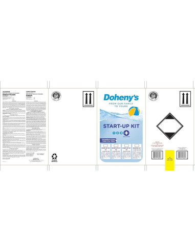 Kit de Inicio para Piscinas Doheny's | 4.2 kg | Incluye Metal Out, Algaecida, Clarificador y Super Shock