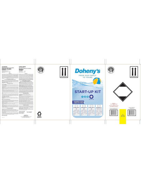 Kit de Inicio para Piscinas Doheny's | 4.2 kg | Incluye Metal Out, Algaecida, Clarificador y Super Shock