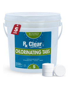 Pastillas de Cloro Rx Clear 5 Libras para Piscinas - Larga Duración