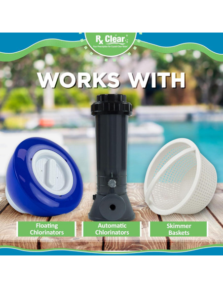 Pastillas de Cloro Rx Clear 5 Libras para Piscinas - Larga Duración