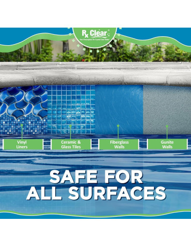 Pastillas de Cloro Rx Clear 5 Libras para Piscinas - Larga Duración