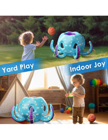 Juguete Inflable de Piscina Pulpo iPlay, iLearn 2-en-1 Azul