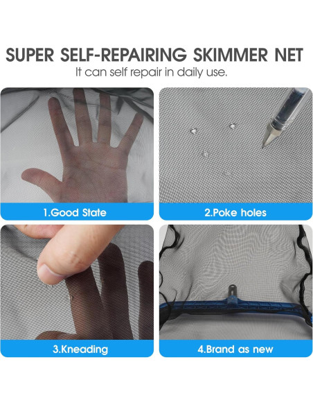 Red de Skimmer TidyMister 44.45 cm Nylon Autoreparable para Piscina