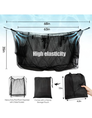 Organizador de Almacenamiento para Flotadores de Piscina DECORSWITH 160x36x90cm