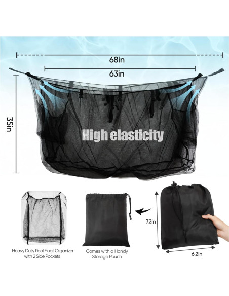 Organizador de Almacenamiento para Flotadores de Piscina DECORSWITH 160x36x90cm