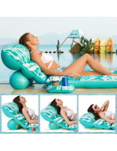 Flotador Inflable Jasonwell para Adultos con Respaldo Ajustable 2